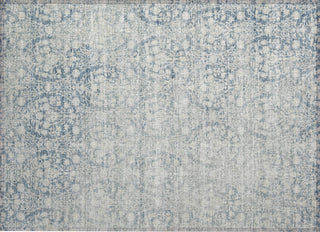 Piper Looms Chantille Damask ACN1231 Denim Machine Washable Area Rug Scatter Main Image