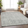 Piper Looms Chantille Damask ACN1231 Gray Machine Washable Area Rug Lifestyle Image Feature