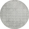 Piper Looms Chantille Damask ACN1231 Gray Machine Washable Area Rug Round Main Image