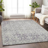 Piper Looms Chantille Damask ACN1231 Plum Machine Washable Area Rug Lifestyle Image Feature