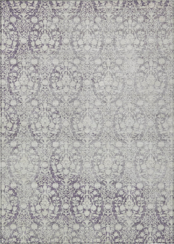 Piper Looms Chantille Damask ACN1231 Plum Machine Washable Area Rug main image