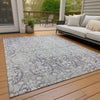 Piper Looms Chantille Damask ACN1231 Plum Machine Washable Area Rug Outdoor Lifestyle Image Feature