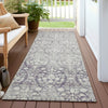 Piper Looms Chantille Damask ACN1231 Plum Machine Washable Area Rug Runner Outdoor Lifestyle Image Feature