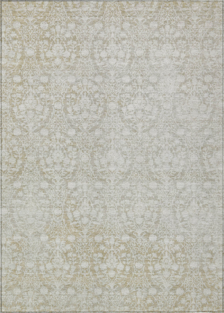 Piper Looms Chantille Damask ACN1231 Tan Machine Washable Area Rug main image