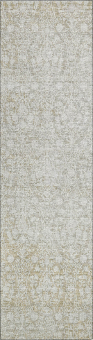 Piper Looms Chantille Damask ACN1231 Tan Machine Washable Area Rug Runner Main Image