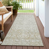 Piper Looms Chantille Damask ACN1231 Tan Machine Washable Area Rug Runner Outdoor Lifestyle Image Feature