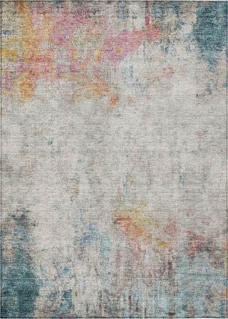 Piper Looms Chantille Abstract ACN1232 Teal Machine Washable Area Rug main image
