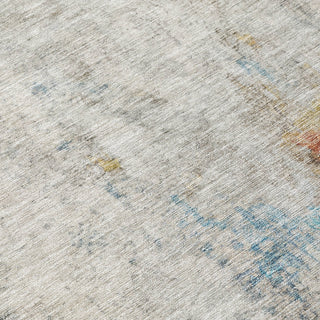 Piper Looms Chantille Abstract ACN1232 Teal Machine Washable Area Rug Swatch Image