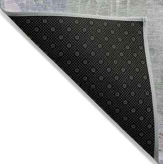 Piper Looms Chantille Abstract ACN1233 Aloe Machine Washable Area Rug Backing Image