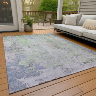 Piper Looms Chantille Abstract ACN1233 Aloe Machine Washable Area Rug Outdoor Lifestyle Image Feature