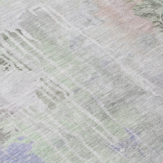Piper Looms Chantille Abstract ACN1233 Aloe Machine Washable Area Rug Swatch Image