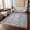 Piper Looms Chantille Abstract ACN1233 Purple Machine Washable Area Rug Lifestyle Image Feature