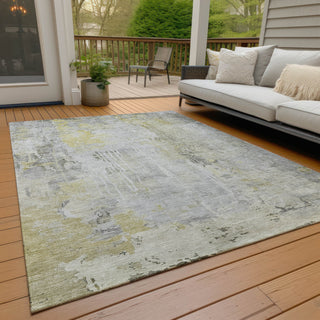 Piper Looms Chantille Abstract ACN1233 Silver Machine Washable Area Rug Outdoor Lifestyle Image Feature