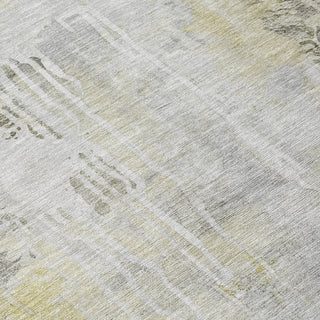 Piper Looms Chantille Abstract ACN1233 Silver Machine Washable Area Rug Swatch Image