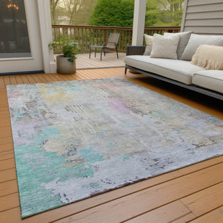 Piper Looms Chantille Abstract ACN1233 Taupe Machine Washable Area Rug Outdoor Lifestyle Image Feature