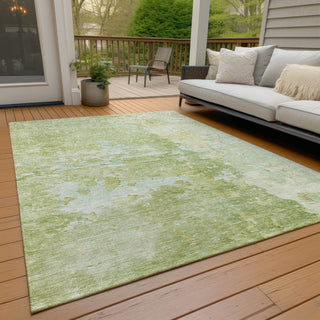 Piper Looms Chantille Abstract ACN1234 Aloe Machine Washable Area Rug Outdoor Lifestyle Image Feature