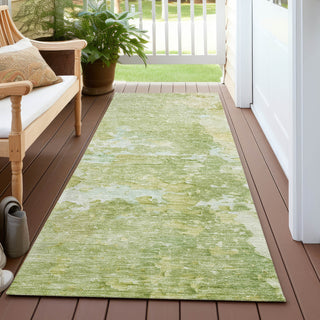 Piper Looms Chantille Abstract ACN1234 Aloe Machine Washable Area Rug Runner Outdoor Lifestyle Image Feature
