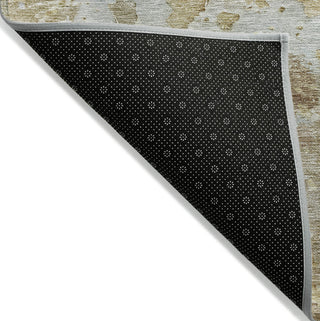 Piper Looms Chantille Abstract ACN1234 Khaki Machine Washable Area Rug Backing Image