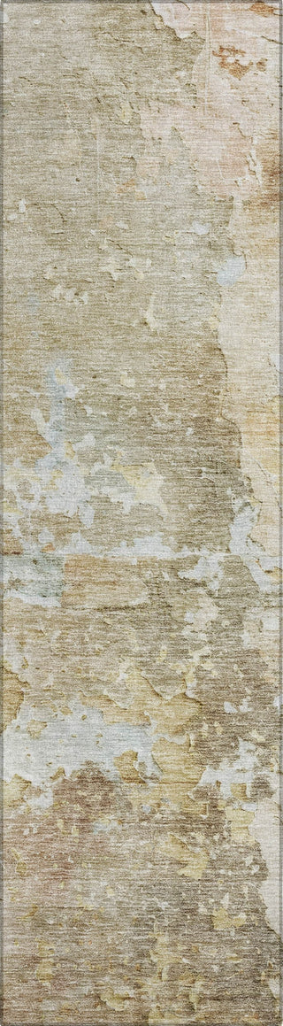 Piper Looms Chantille Abstract ACN1234 Khaki Machine Washable Area Rug Runner Main Image