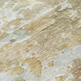 Piper Looms Chantille Abstract ACN1234 Khaki Machine Washable Area Rug Swatch Image
