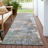 Piper Looms Chantille Abstract ACN1234 Taupe Machine Washable Area Rug Runner Outdoor Lifestyle Image Feature