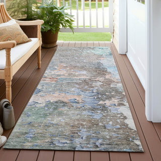 Piper Looms Chantille Abstract ACN1234 Taupe Machine Washable Area Rug Runner Outdoor Lifestyle Image Feature