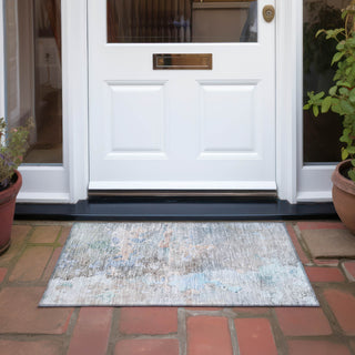 Piper Looms Chantille Abstract ACN1234 Taupe Machine Washable Area Rug Scatter Outdoor Lifestyle Image Feature