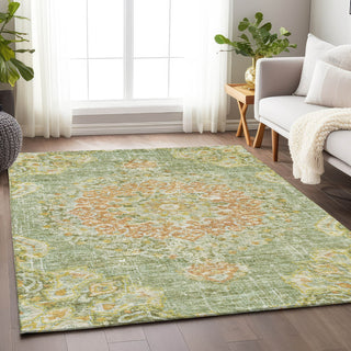 Piper Looms Chantille Global ACN1236 Aloe Machine Washable Area Rug Lifestyle Image Feature