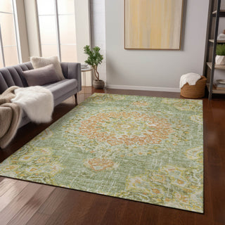 Piper Looms Chantille Global ACN1236 Aloe Machine Washable Area Rug Lifestyle Image Feature