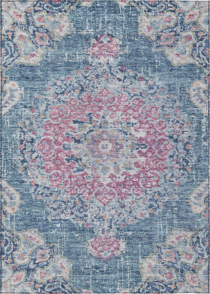 Piper Looms Chantille Global ACN1236 Blue Machine Washable Area Rug main image