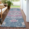 Piper Looms Chantille Global ACN1236 Blue Machine Washable Area Rug Runner Outdoor Lifestyle Image Feature
