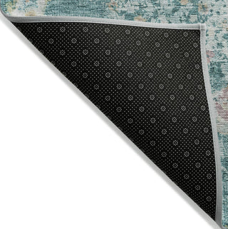 Piper Looms Chantille Global ACN1236 Teal Machine Washable Area Rug Backing Image