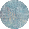 Piper Looms Chantille Modern ACN1237 Blue Machine Washable Area Rug Round Main Image