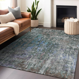 Piper Looms Chantille Modern ACN1237 Fern Machine Washable Area Rug Lifestyle Image Feature