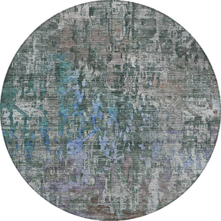 Piper Looms Chantille Modern ACN1237 Fern Machine Washable Area Rug Round Main Image