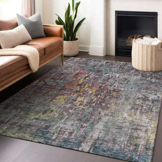Piper Looms Chantille Modern ACN1237 Pewter Machine Washable Area Rug Lifestyle Image Feature