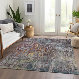 Piper Looms Chantille Modern ACN1237 Pewter Machine Washable Area Rug Lifestyle Image Feature