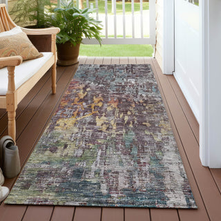 Piper Looms Chantille Modern ACN1237 Pewter Machine Washable Area Rug Runner Outdoor Lifestyle Image Feature