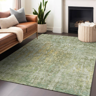 Piper Looms Chantille Modern ACN1237 Sage Machine Washable Area Rug Lifestyle Image Feature