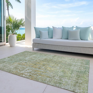 Piper Looms Chantille Modern ACN1237 Sage Machine Washable Area Rug Outdoor Lifestyle Image Feature