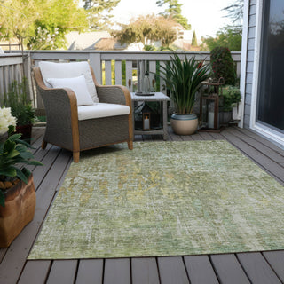 Piper Looms Chantille Modern ACN1237 Sage Machine Washable Area Rug Outdoor Lifestyle Image Feature