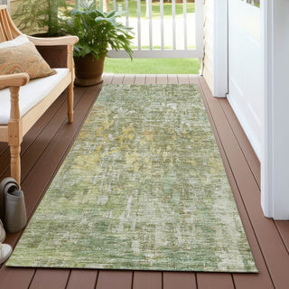 Piper Looms Chantille Modern ACN1237 Sage Machine Washable Area Rug Runner Outdoor Lifestyle Image Feature