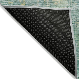 Piper Looms Chantille Modern ACN1237 Teal Machine Washable Area Rug Backing Image