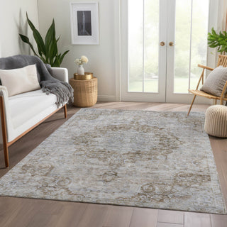 Piper Looms Chantille Global ACN1238 Chocolate Machine Washable Area Rug Lifestyle Image Feature