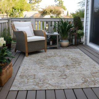 Piper Looms Chantille Global ACN1238 Chocolate Machine Washable Area Rug Outdoor Lifestyle Image Feature