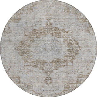Piper Looms Chantille Global ACN1238 Chocolate Machine Washable Area Rug Round Main Image