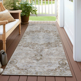 Piper Looms Chantille Global ACN1238 Chocolate Machine Washable Area Rug Runner Outdoor Lifestyle Image Feature