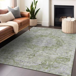 Piper Looms Chantille Global ACN1238 Olive Machine Washable Area Rug Lifestyle Image Feature