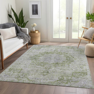 Piper Looms Chantille Global ACN1238 Olive Machine Washable Area Rug Lifestyle Image Feature