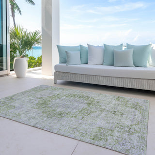Piper Looms Chantille Global ACN1238 Olive Machine Washable Area Rug Outdoor Lifestyle Image Feature